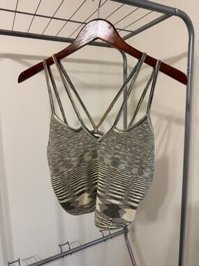 Anthropologie Knit Strappy Back Crop Tank Top Abstract Print Size M